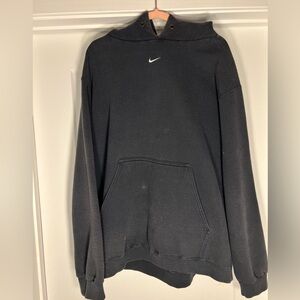 Vintage Nike 90s Center Swoosh Hoodie Made In America Black Hoodie XL